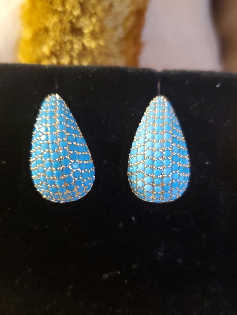 Janis Savitt Turquoise & Crystal Earrings